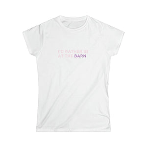 I'd Rather Be At The Barn - Horse Girl Shirt, Gift For Horse Lovers, Horse Lover Shirt, Horse Lover Gift, Cowgirl, Riding Tee