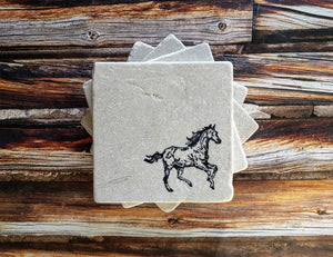 Horse Stone Coasters, Horse Riding Gift, Equestrian Gift Idea, Horse Lover Gift, Horse Home Decor, Stallion Coasters, Pony Coasters