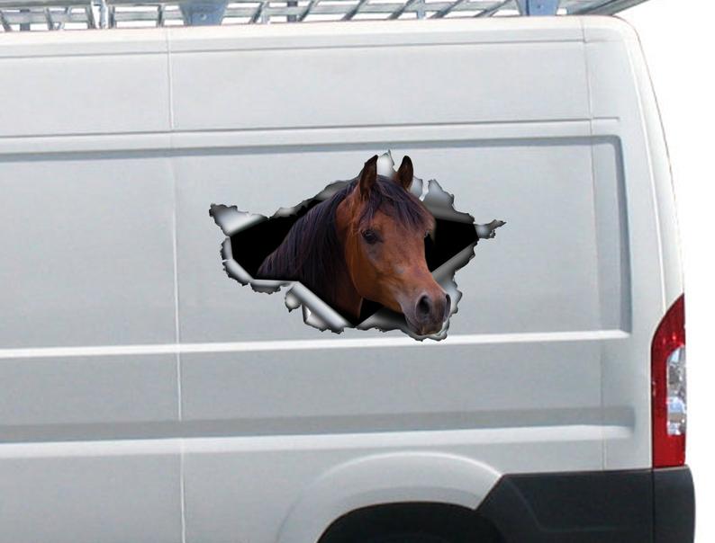 Chestnut Arabian horse sticker,  car sticker, horse decal, chestnut Arabian horse decal