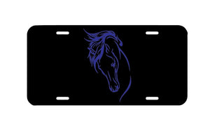 Horse head license plate, front of car tag, vanity license plate, equestrian lover plate, pretty girly horse, english horse cowgirl car tag