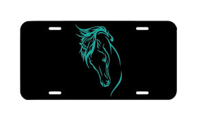 Horse head license plate, front of car tag, vanity license plate, equestrian lover plate, pretty girly horse, english horse cowgirl car tag